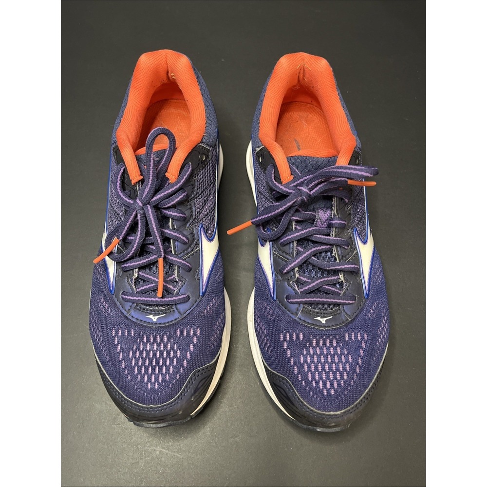 Mizuno Wave Rider 21 Women's Size 7 Running Shoe J1GD180302 Patriot Blue & White